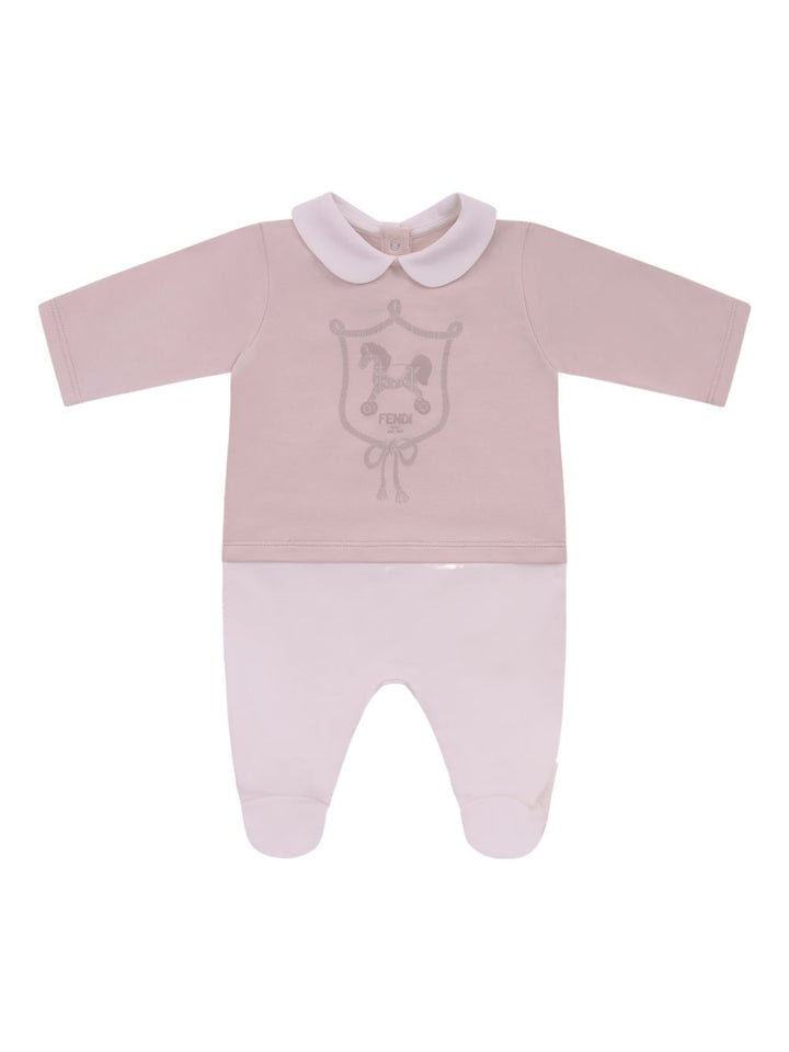 Tutina rosa cipria per neonata BUK1608RA F19J5 Fendi Kids 