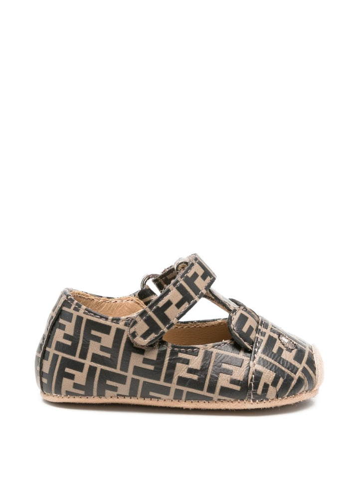 Sandali marrone per neonata BUR574AWKB F0HDP Fendi Kids 