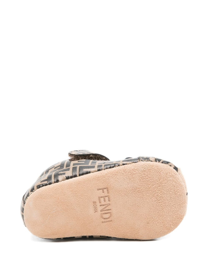 Sandali marrone per neonata BUR574AWKB F0HDP Fendi Kids 