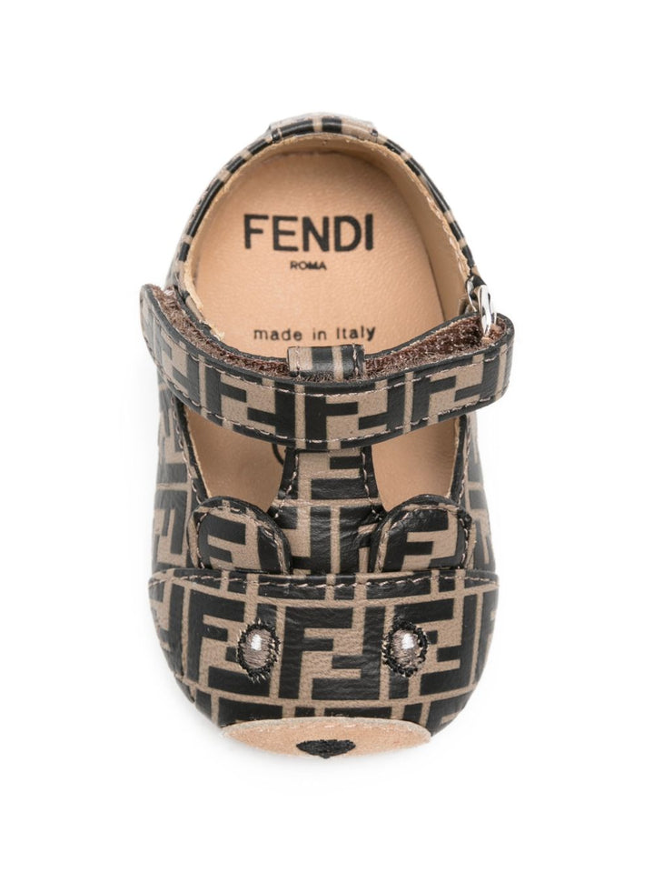 Sandali marrone per neonata BUR574AWKB F0HDP Fendi Kids 