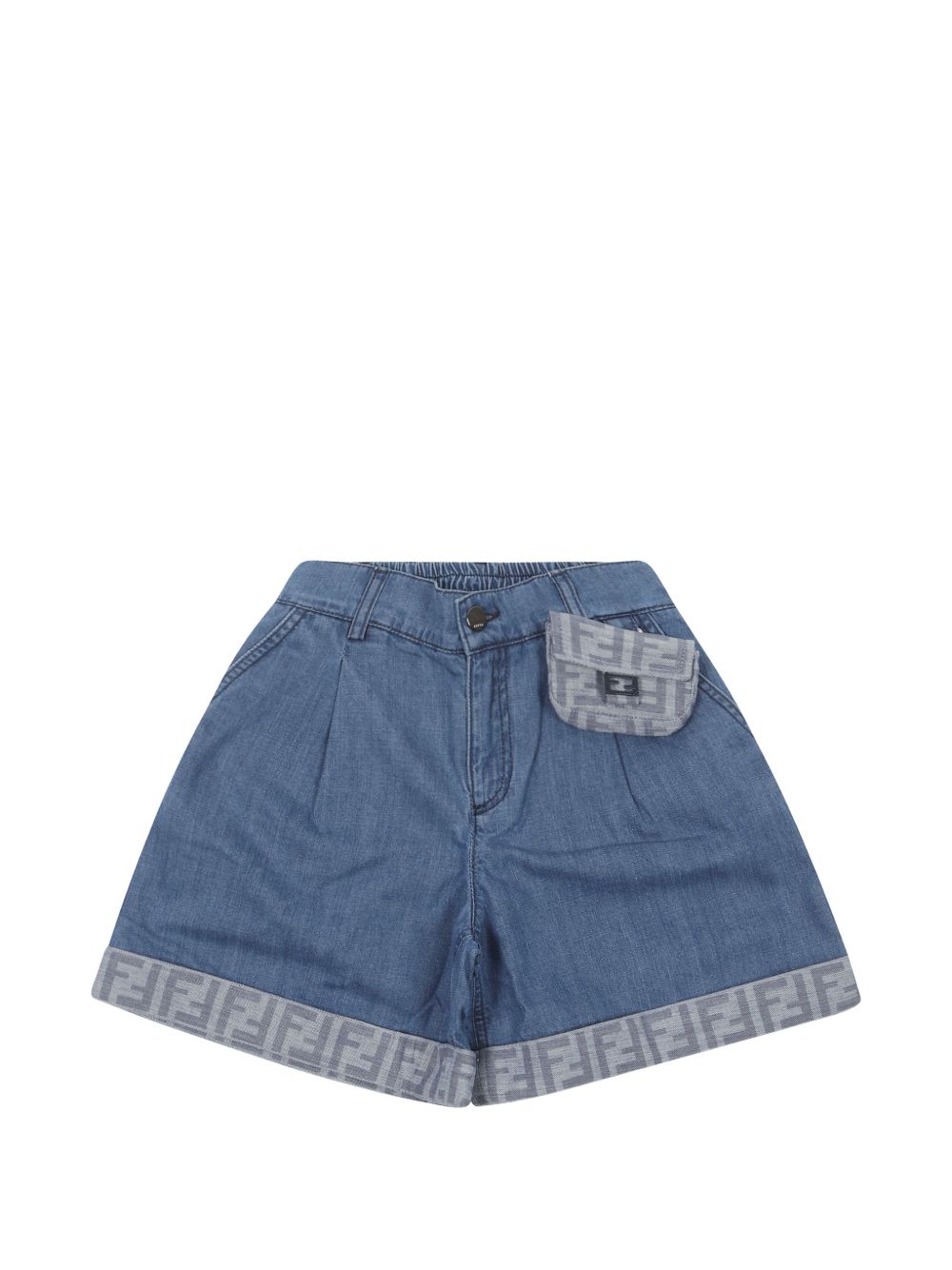 Bermuda blu per bambina JFF400AVWI F0QG0 Fendi Kids 