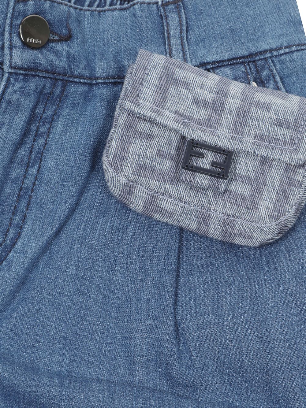 Bermuda blu per bambina JFF400AVWI F0QG0 Fendi Kids 