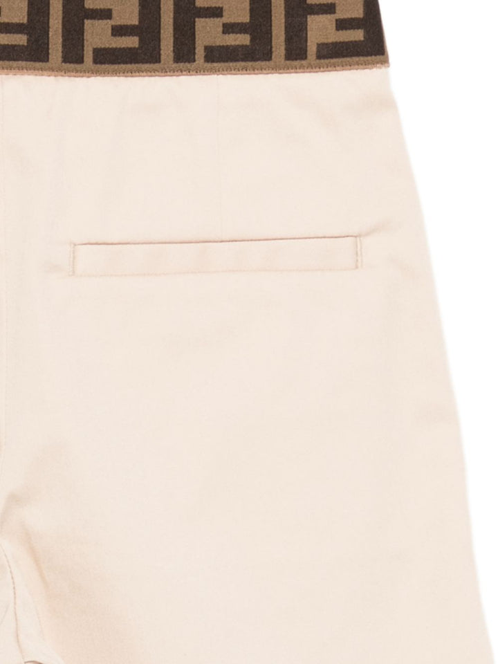 Pantalone beige per bambino JMF561AS5Y F1P2N Fendi Kids 