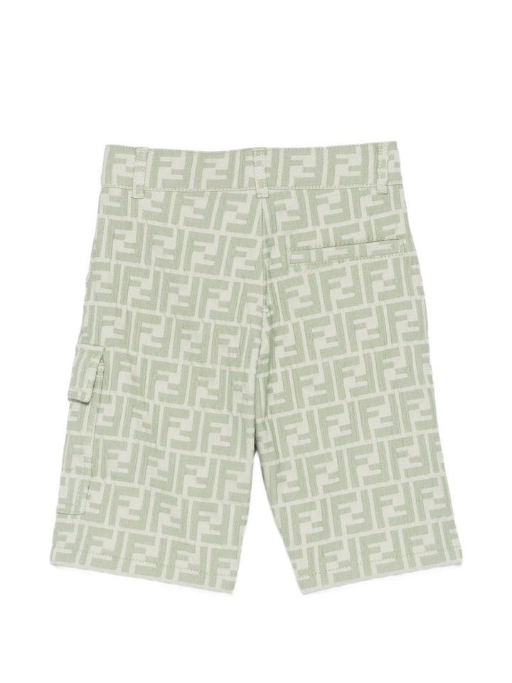 Bermuda verde per bambino JMF576AVW1 F1DS6 Fendi Kids 