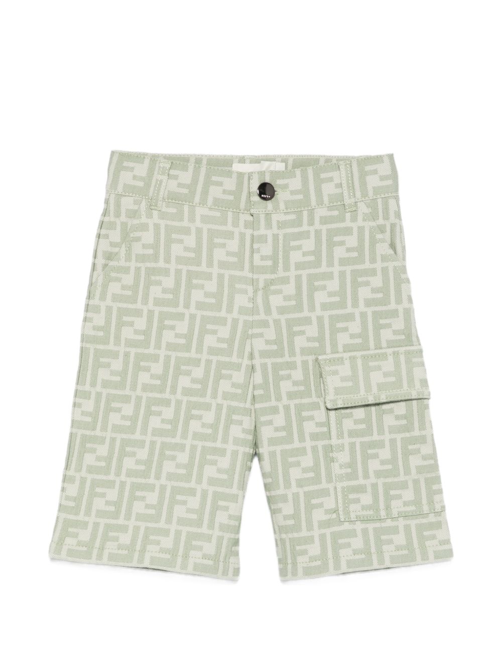 Bermuda verde per bambino JMF576AVW1 F1DS6 Fendi Kids 
