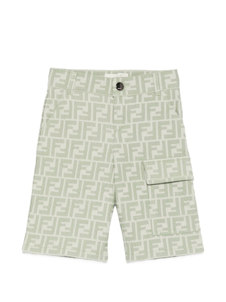 Bermuda verde per bambino JMF576AVW1 F1DS6 Fendi Kids 
