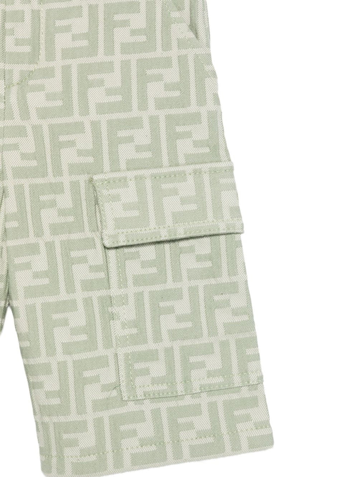 Bermuda verde per bambino JMF576AVW1 F1DS6 Fendi Kids 