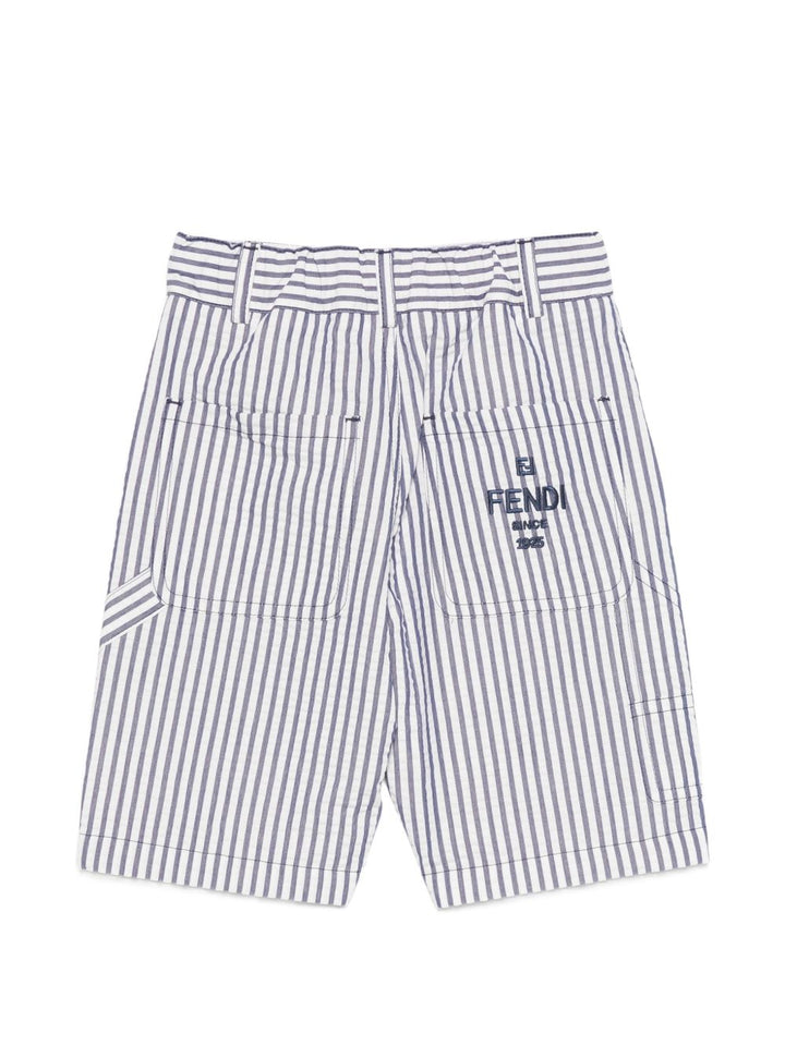 Bermuda blu/bianca per bambino JMF585AVWP F1I11 Fendi Kids 
