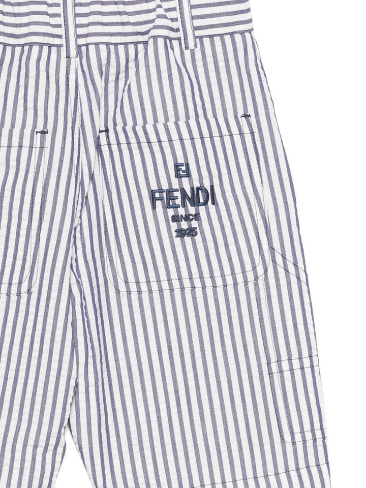 Bermuda blu/bianca per bambino JMF585AVWP F1I11 Fendi Kids 