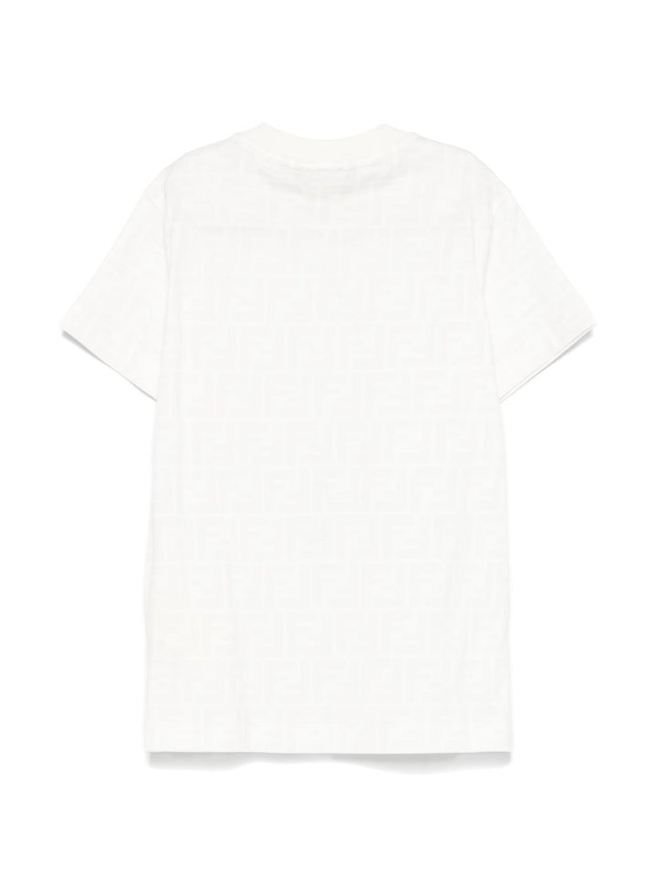 T-shirt bianco per bambino JUI181ATRV F0TU9 Fendi Kids 