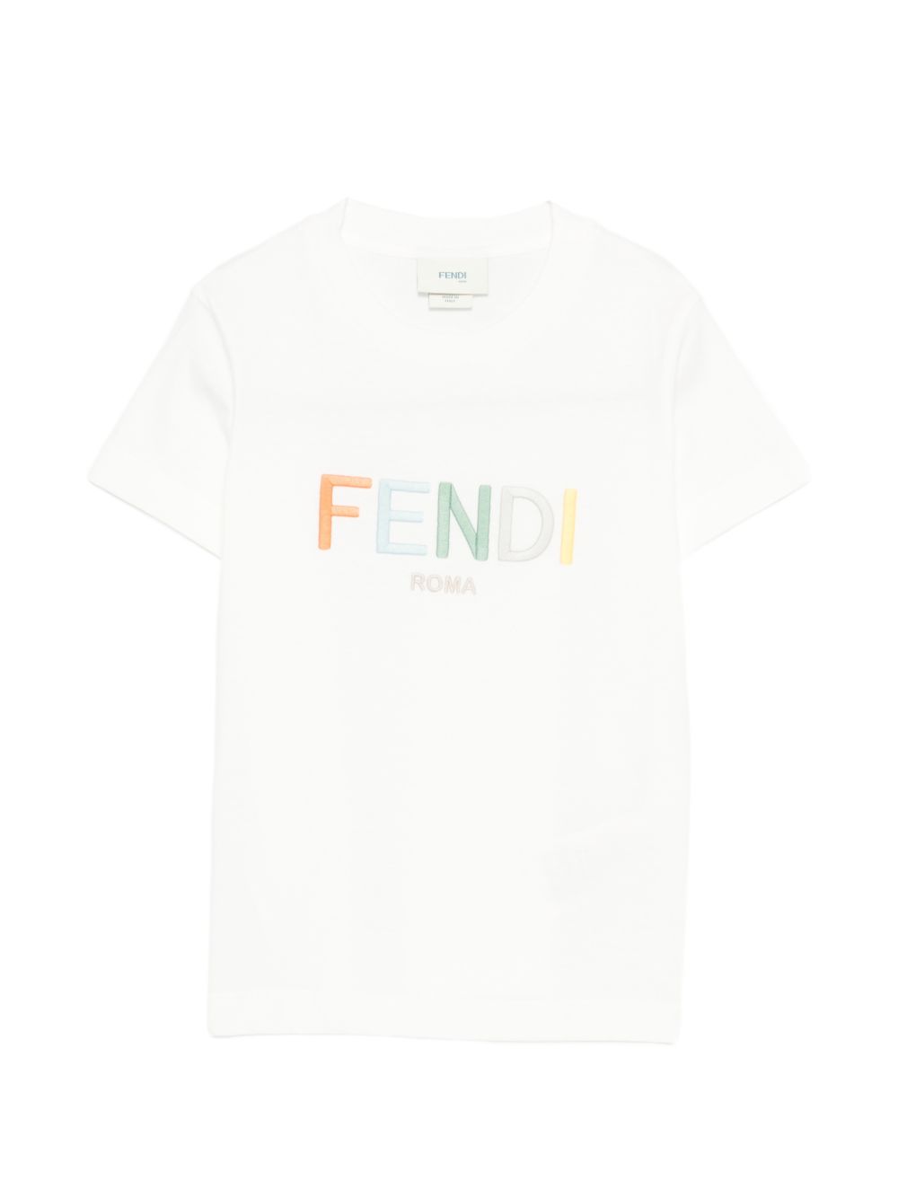 T-shirt bianco per bambino JUI2067AJ F0TU9 Fendi Kids 