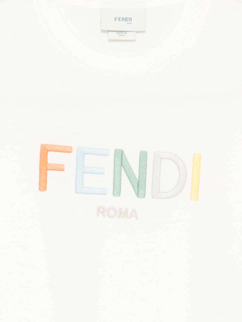 T-shirt bianco per bambino JUI2067AJ F0TU9 Fendi Kids 