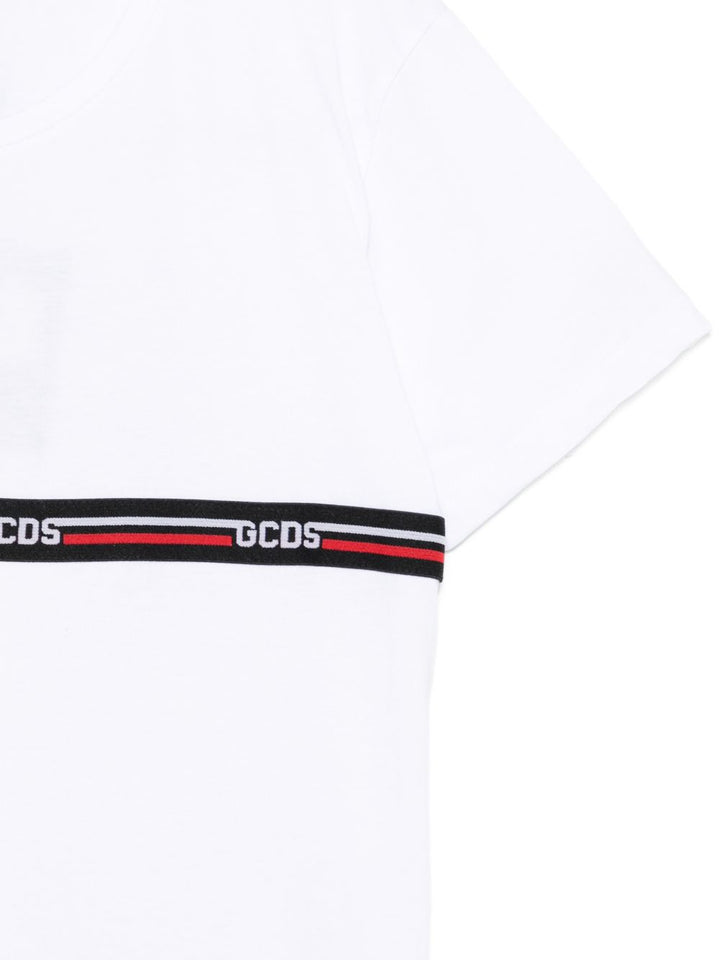 T-shirt bianco per bambino C1BJQC553J105 100B Gcds Kids 