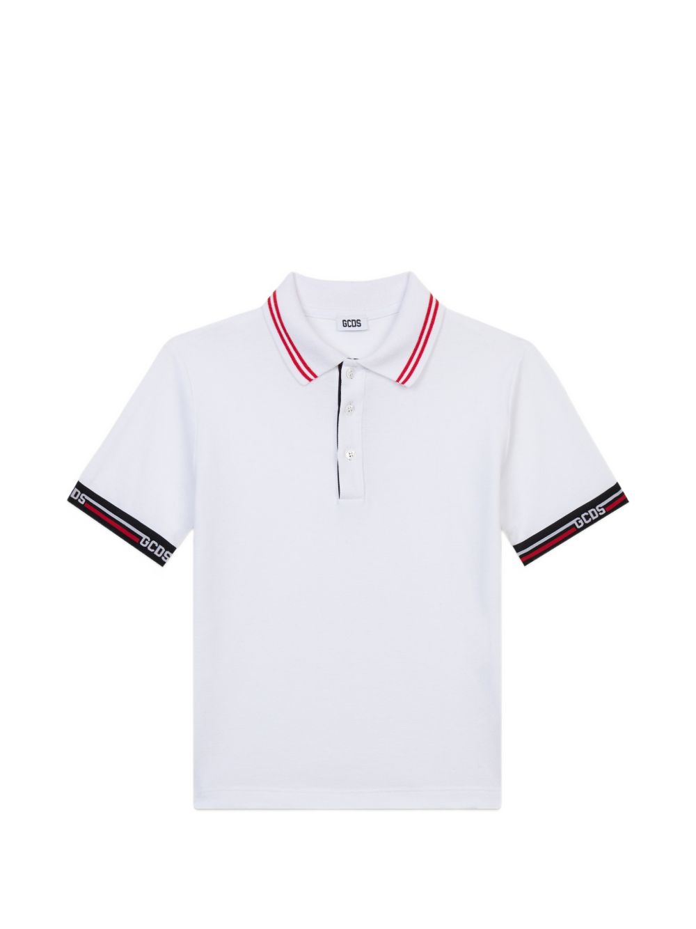 Polo bianca per bambino C1BJQD527T007 100B Gcds Kids 