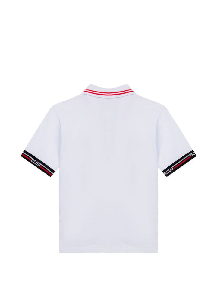 Polo bianca per bambino C1BJQD527T007 100B Gcds Kids 