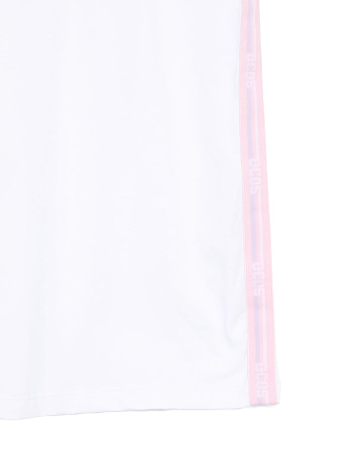 Abito bianco/rosa per bambina C1GJQB559J336 100P Gcds Kids 