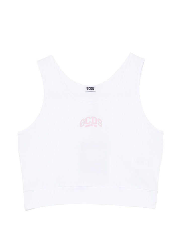 T-shirt bianca per bambina C1GJQG544J336 100P Gcds Kids 