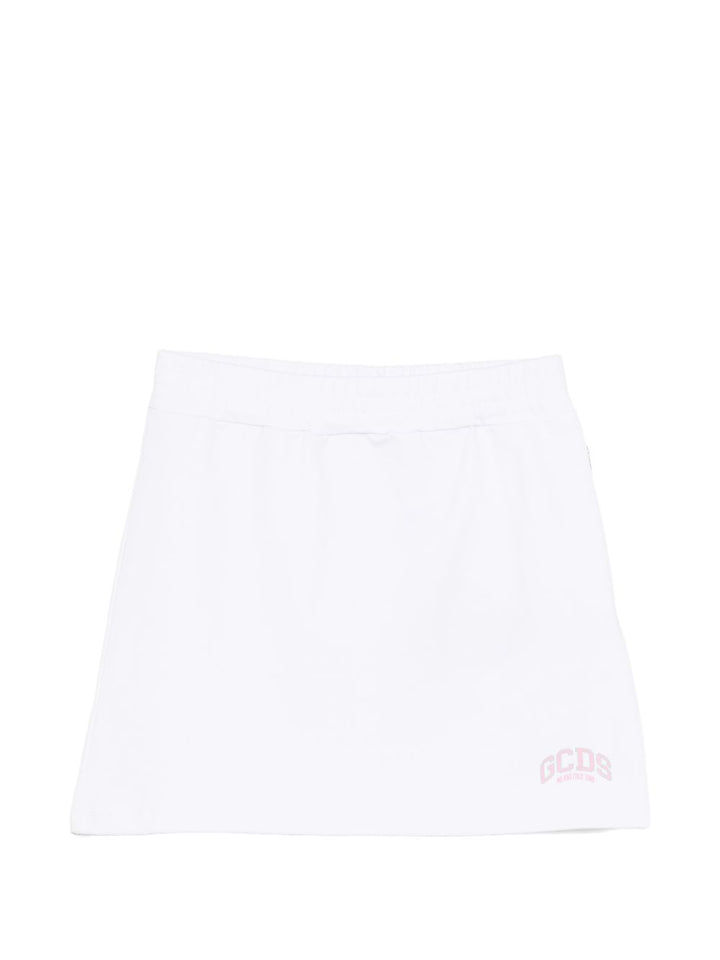 Gonna bianca per bambina C1GJQM549F335 100P Gcds Kids 