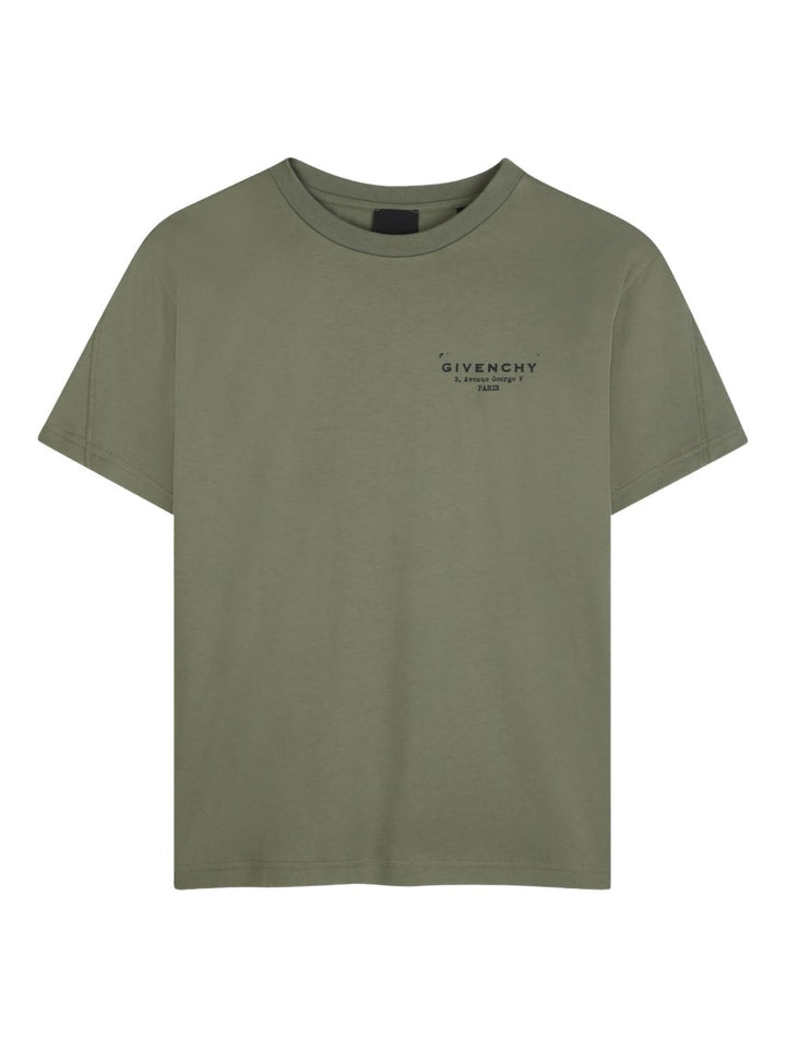T-shirt verde oliva per bambino H31075 645 Givenchy Kids 