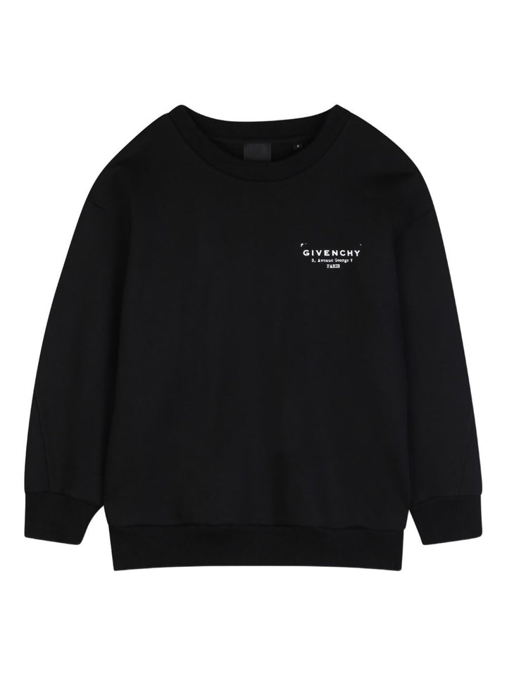 Felpa nera per bambino H31098 09B Givenchy Kids 
