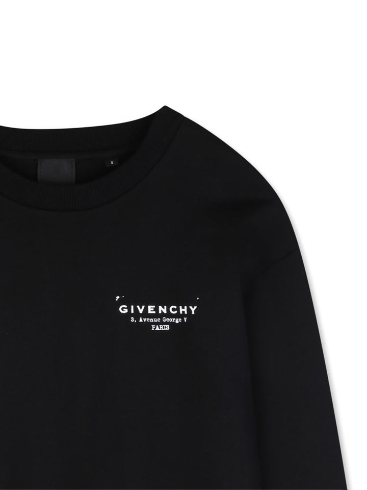 Felpa nera per bambino H31098 09B Givenchy Kids 