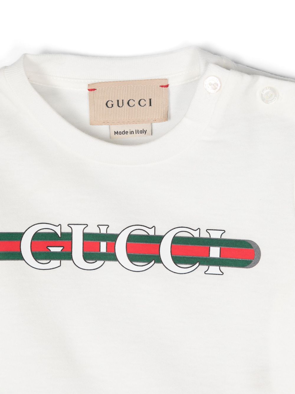 T-shirt bianca per neonato 548034XJGPI 9214 Gucci Kids 