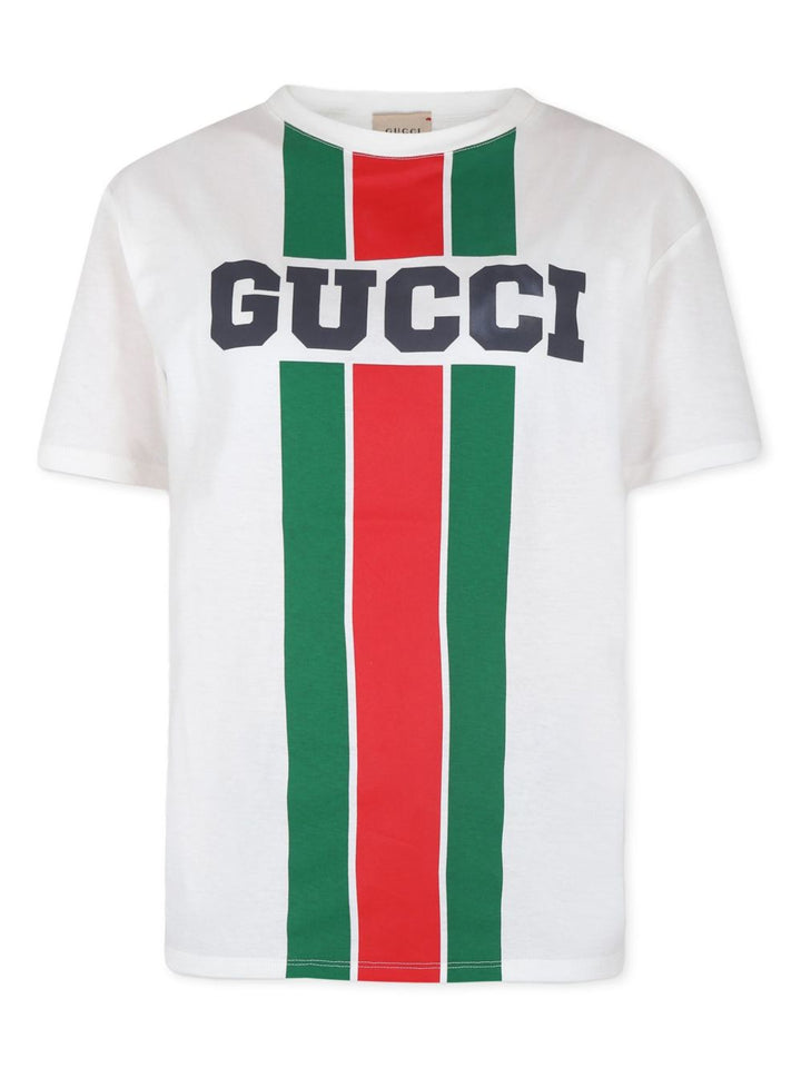 T-shirt bianco per bambino 575114XJGN7 9214 Gucci Kids 