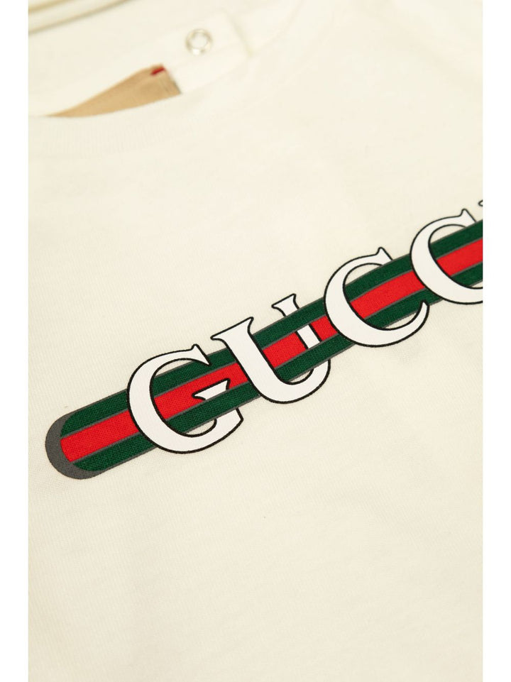 Tutina beige per neonato 793521XJGPI 9214 Gucci Kids 