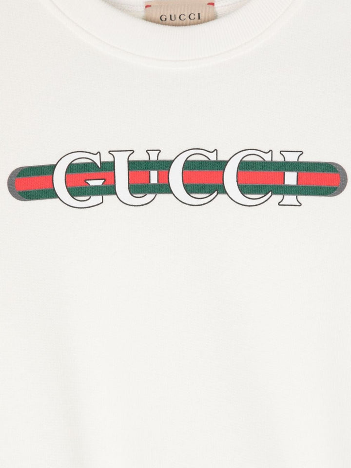 Felpa unisex in cotone bianca 793528XJGPJ 9214 Gucci Kids 