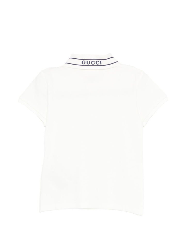 Polo beige per neonato 805415XJHNL 9024 Gucci Kids 