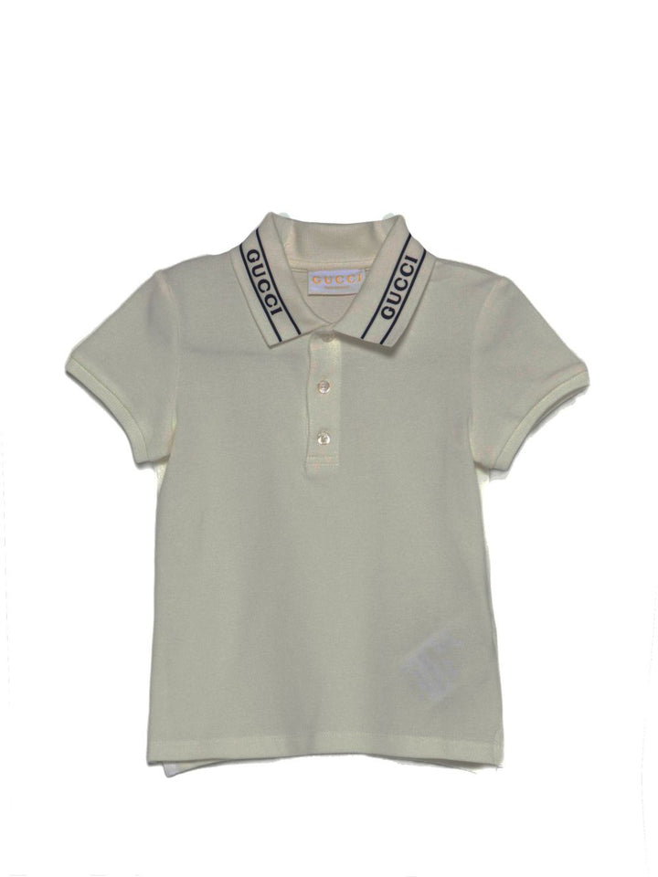 Polo beige per neonato 805415XJHNL 9024 Gucci Kids 
