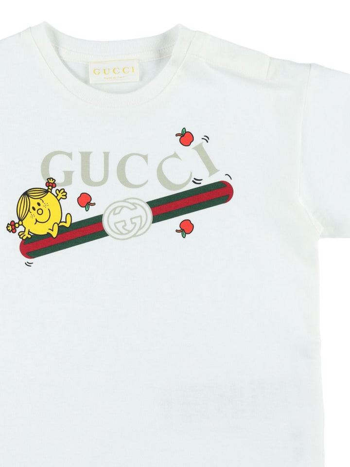 T-shirt bianco per neonato 851411XJHRN 9214 Gucci Kids 