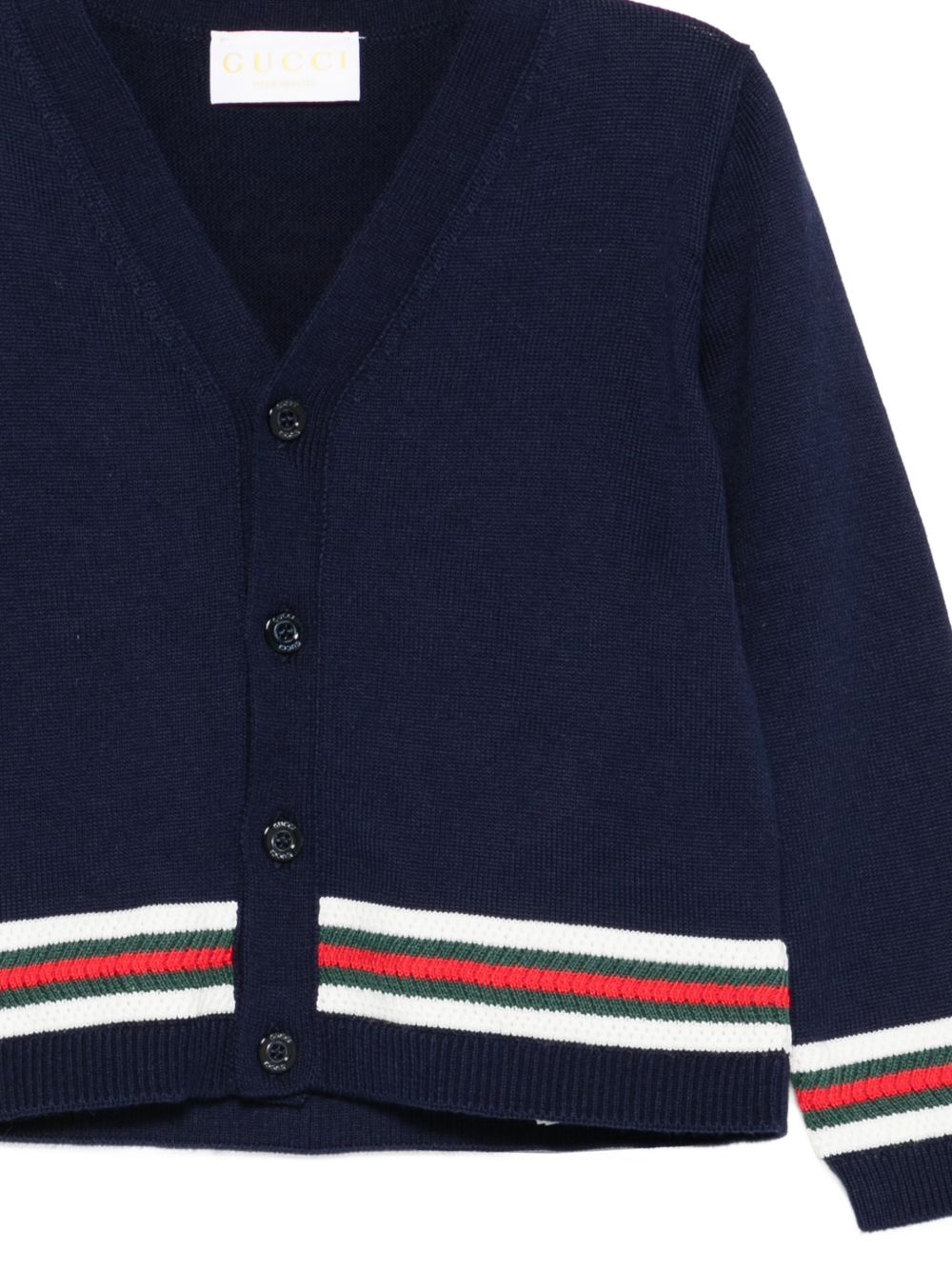Cardigan blu per neonato 852858XKFDC 4044 Gucci Kids 