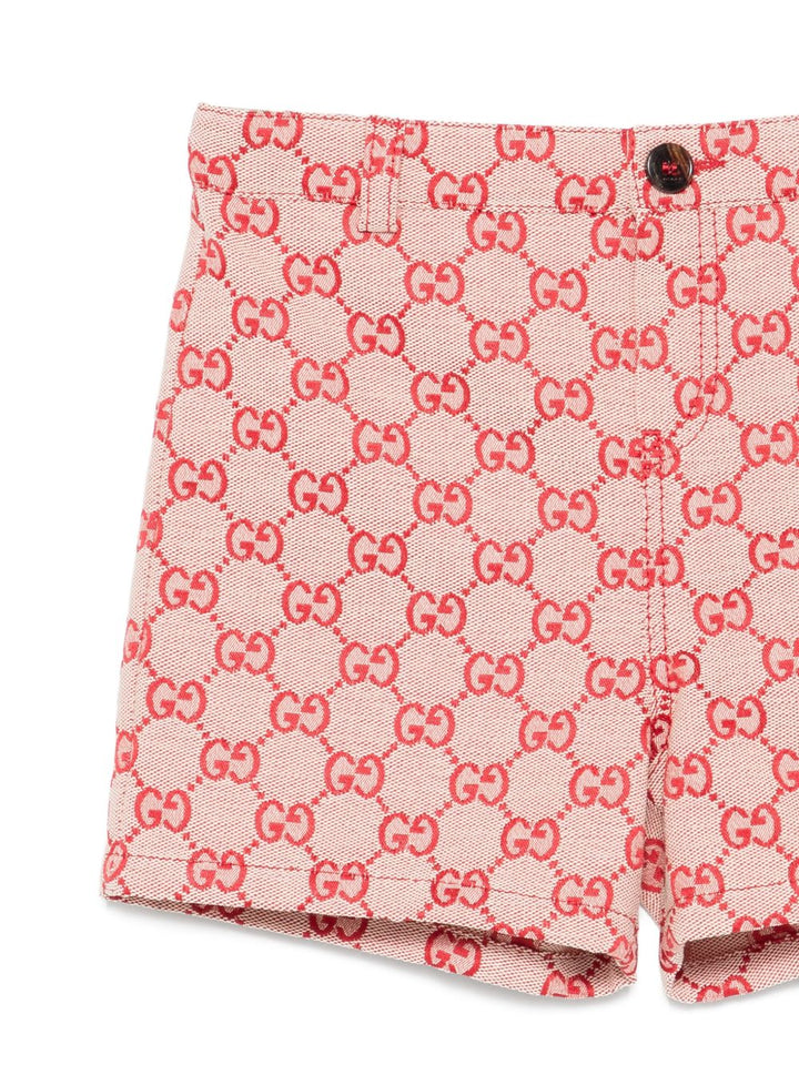 Bermuda rosso/beige per neonato 853864XWA7F 9369 Gucci Kids 
