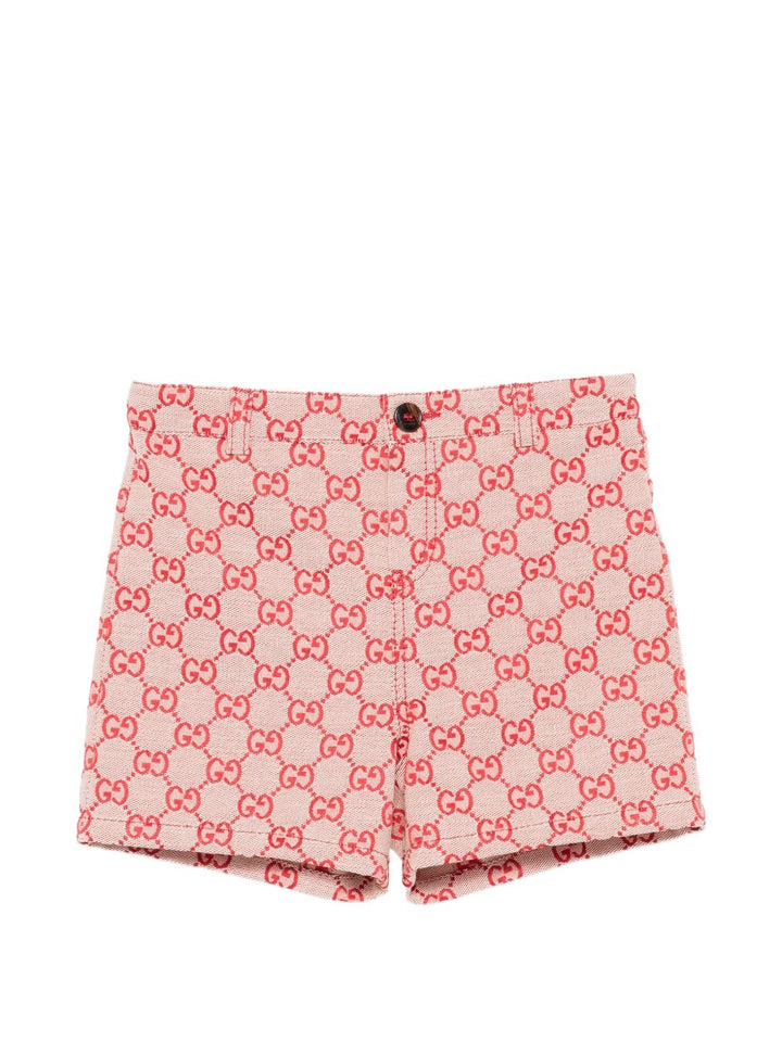 Bermuda rosso/beige per neonato 853864XWA7F 9369 Gucci Kids 