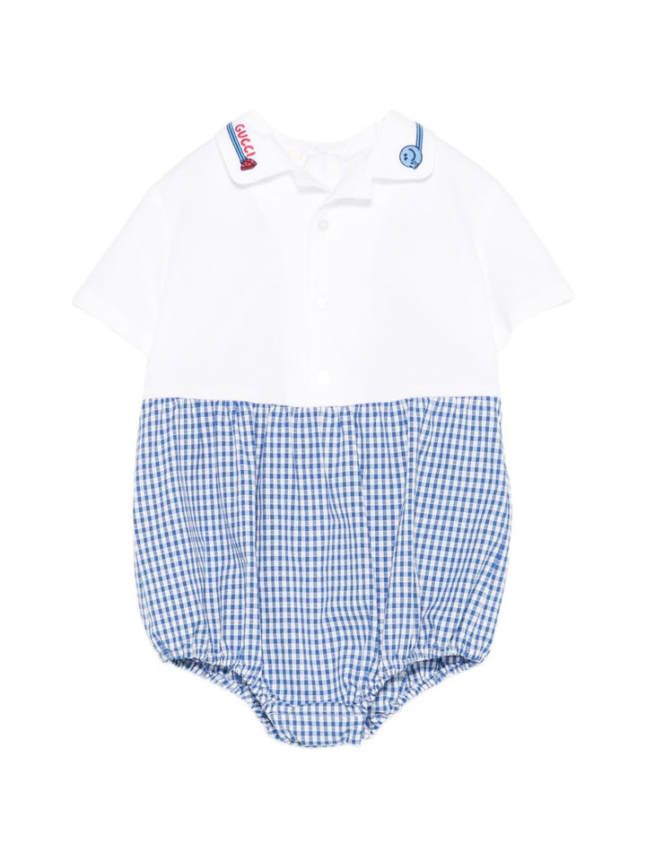 Tutina bianca/blu per neonato 854181XWA7Y 4337 Gucci Kids 
