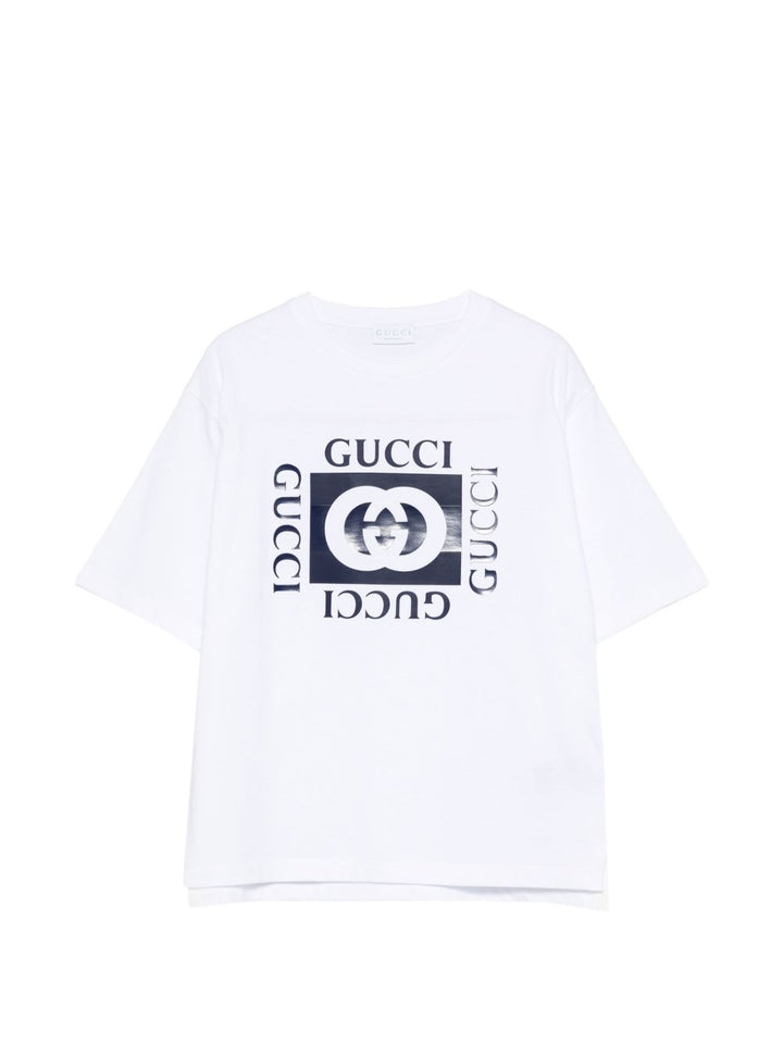 T-shirt bianca per bambino 855551XJHO7 9056 Gucci Kids 
