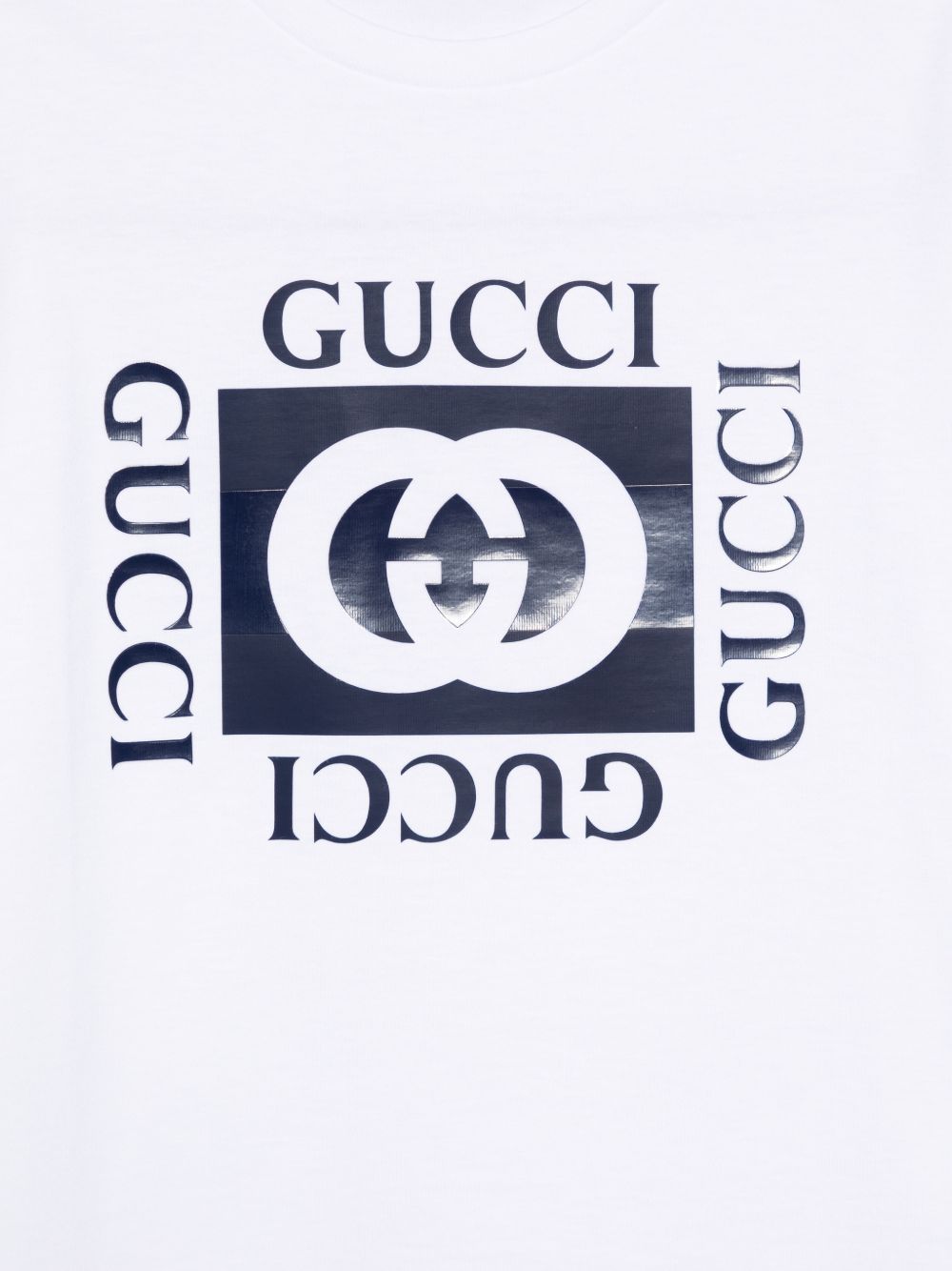 T-shirt bianca per bambino 855551XJHO7 9056 Gucci Kids 