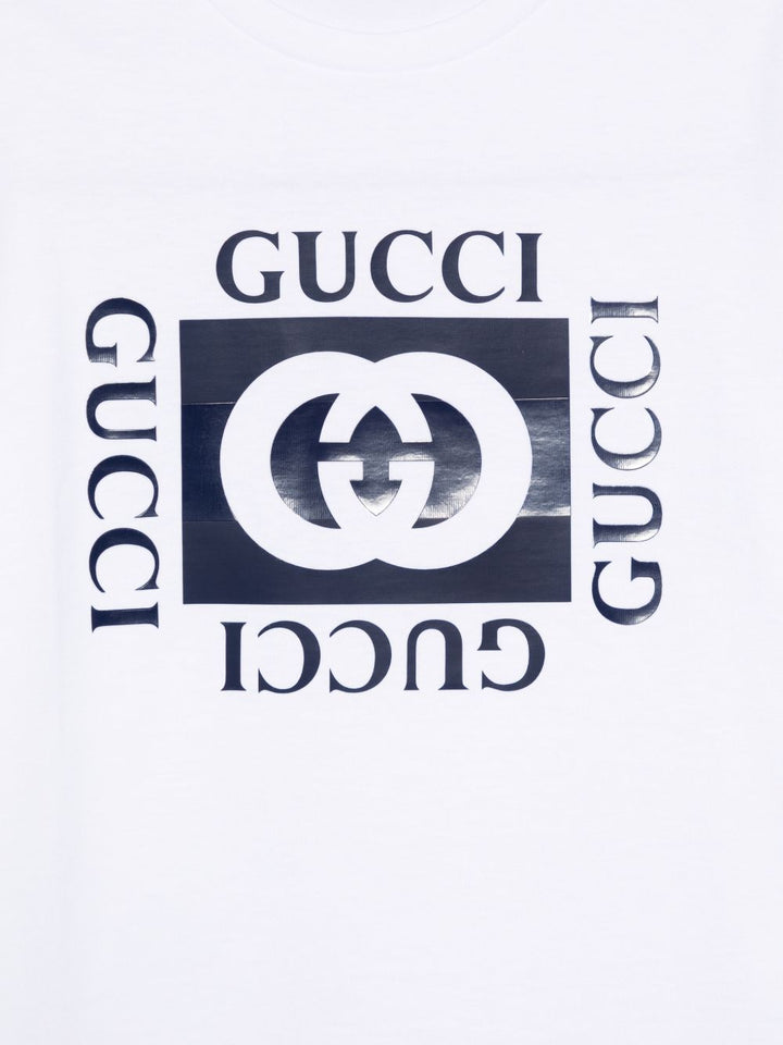T-shirt bianca per bambino 855551XJHO7 9056 Gucci Kids 