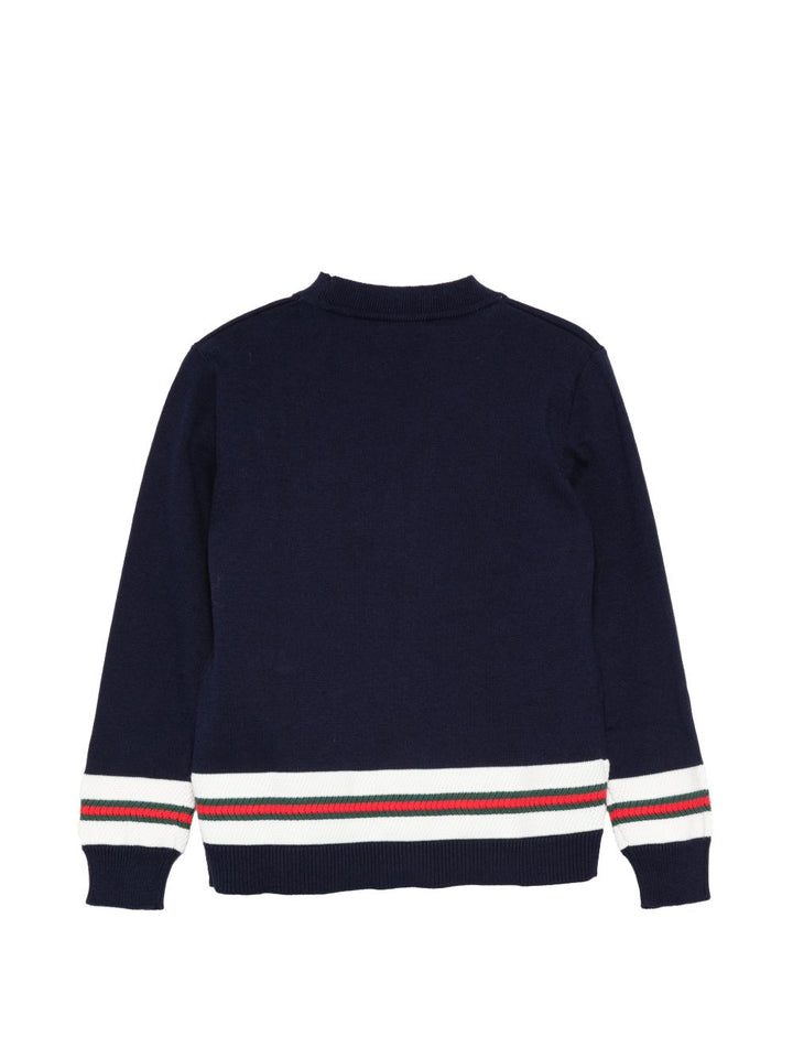 Cardigan blu per bambino 856443XKFDC 4044 Gucci Kids 