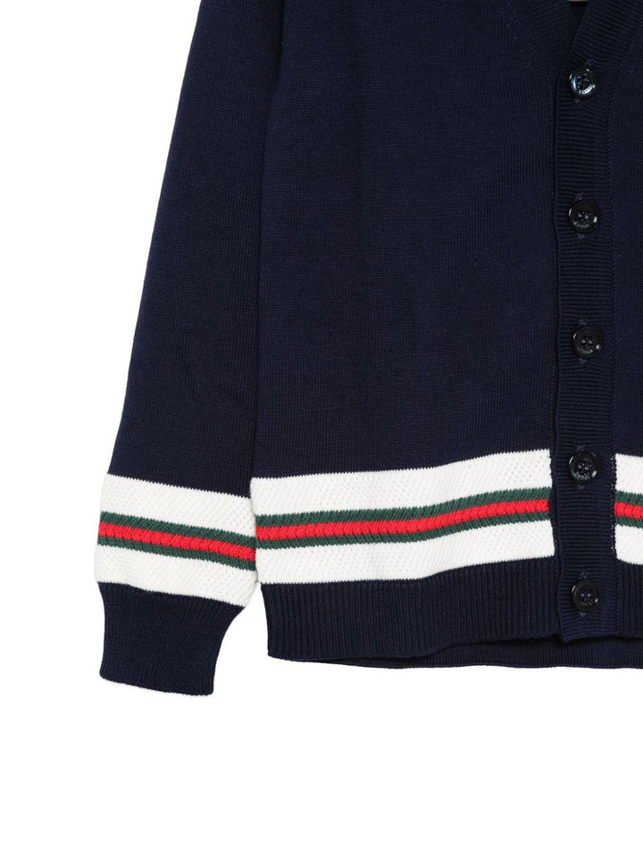 Cardigan blu per bambino 856443XKFDC 4044 Gucci Kids 