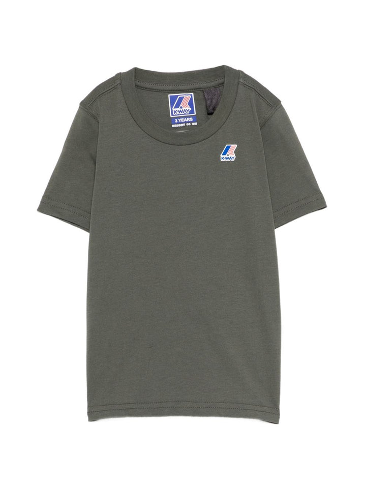 T-shirt verde per bambino K7133YW WMR K-Way Kids 