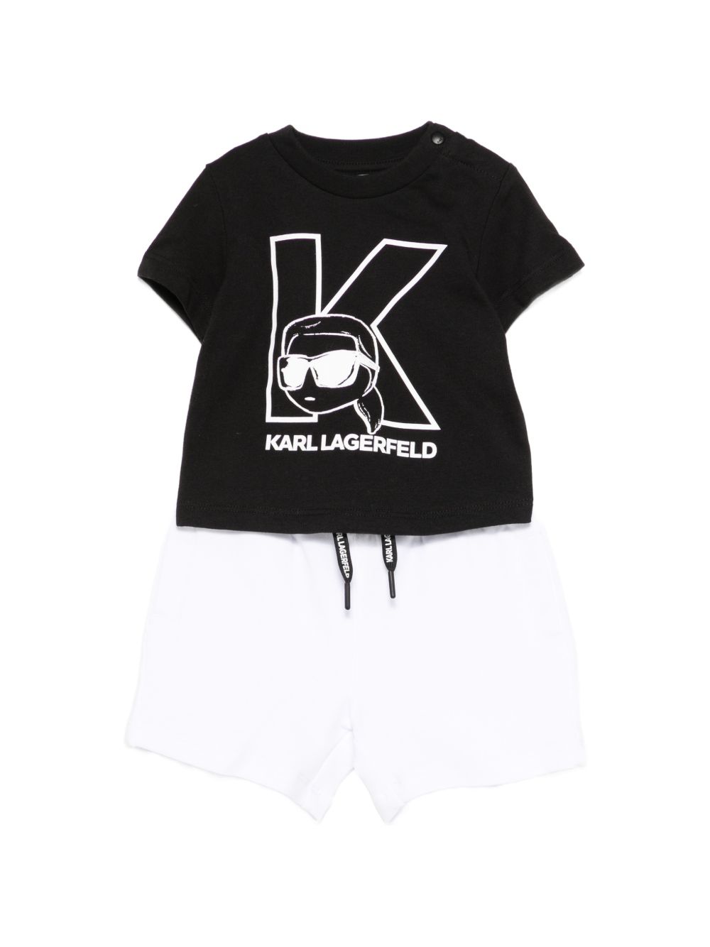 Completo bianco/nero per neonato Z31074 10P Karl Lagerfeld Kids 