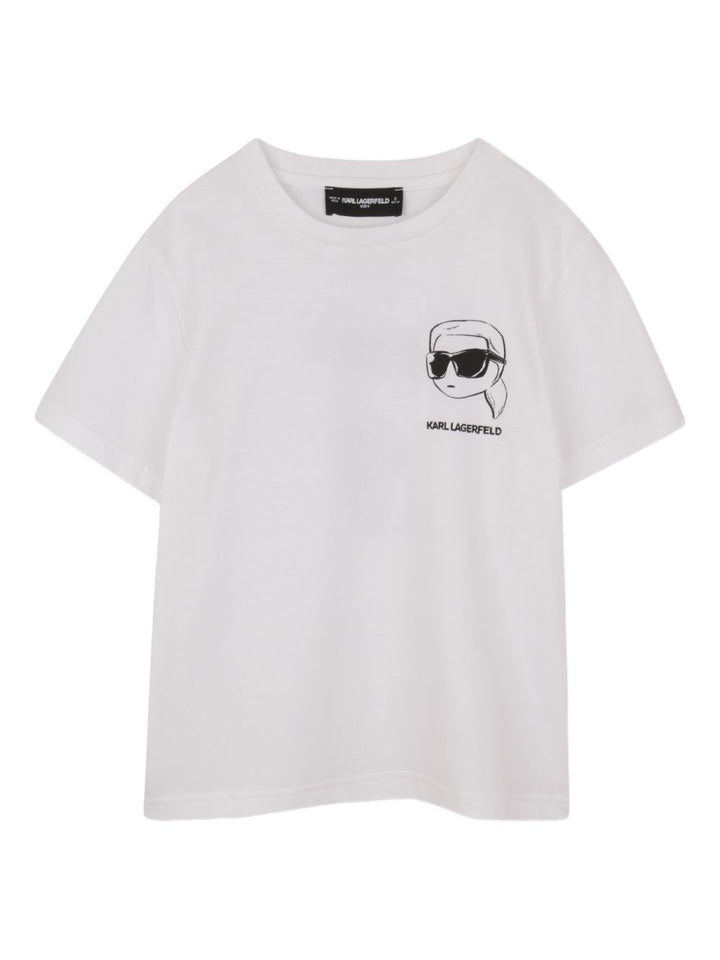 T-shirt bianco per bambino Z31103 10P Karl Lagerfeld Kids 