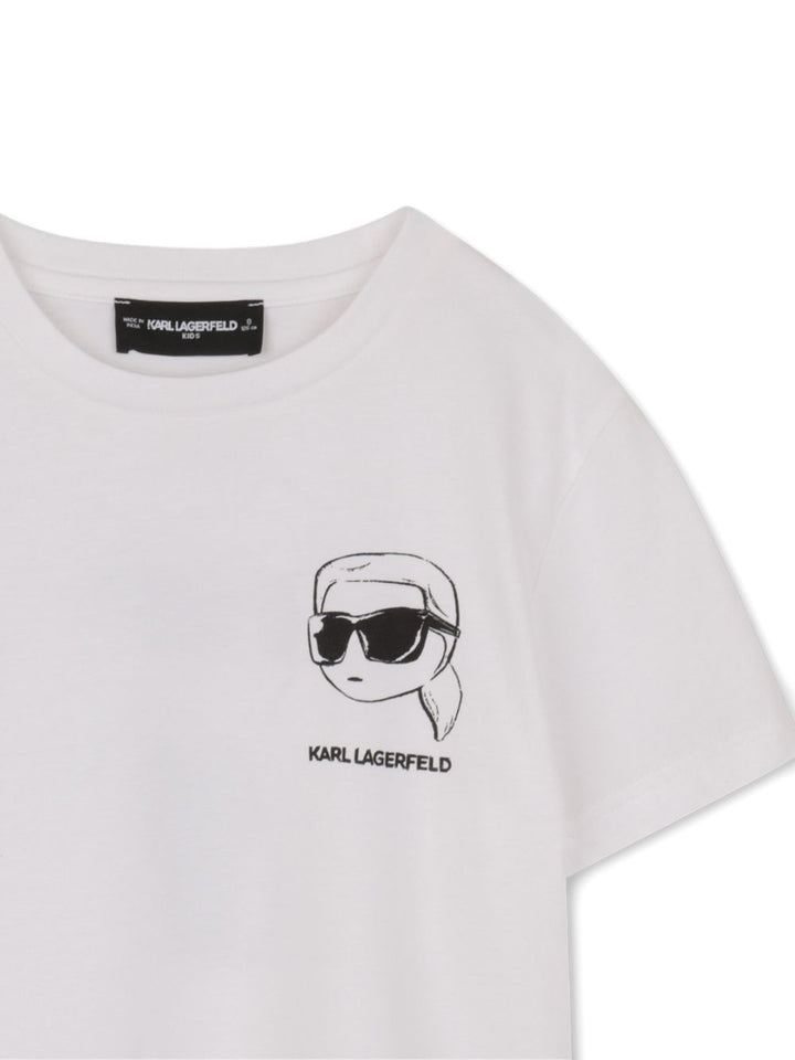 T-shirt bianco per bambino Z31103 10P Karl Lagerfeld Kids 