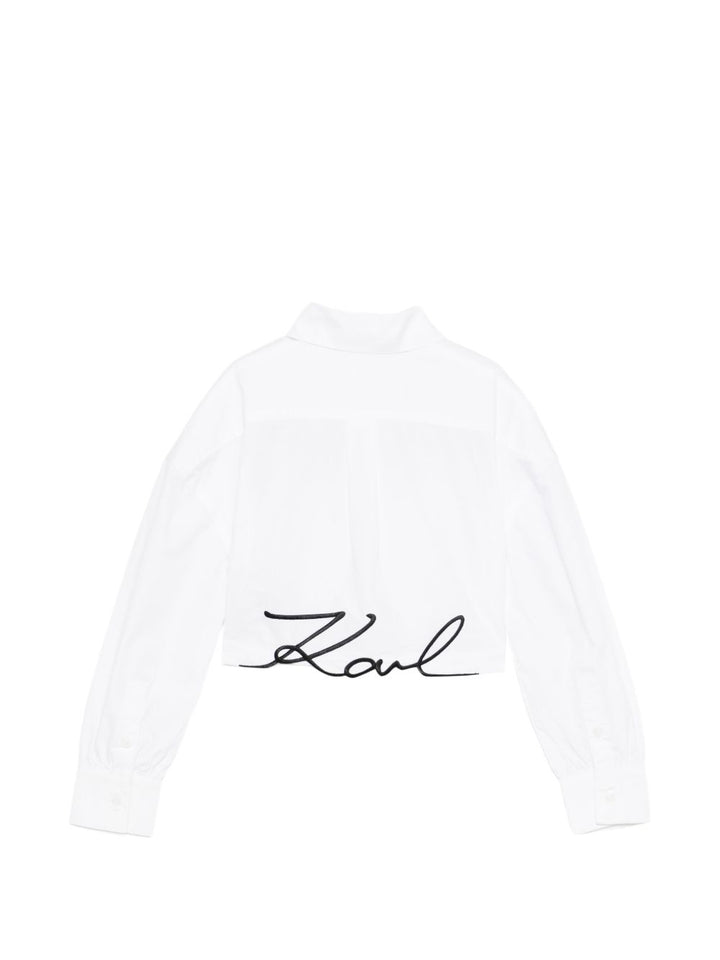 Camicia bianca per bambina Z31117 10P Karl Lagerfeld Kids 