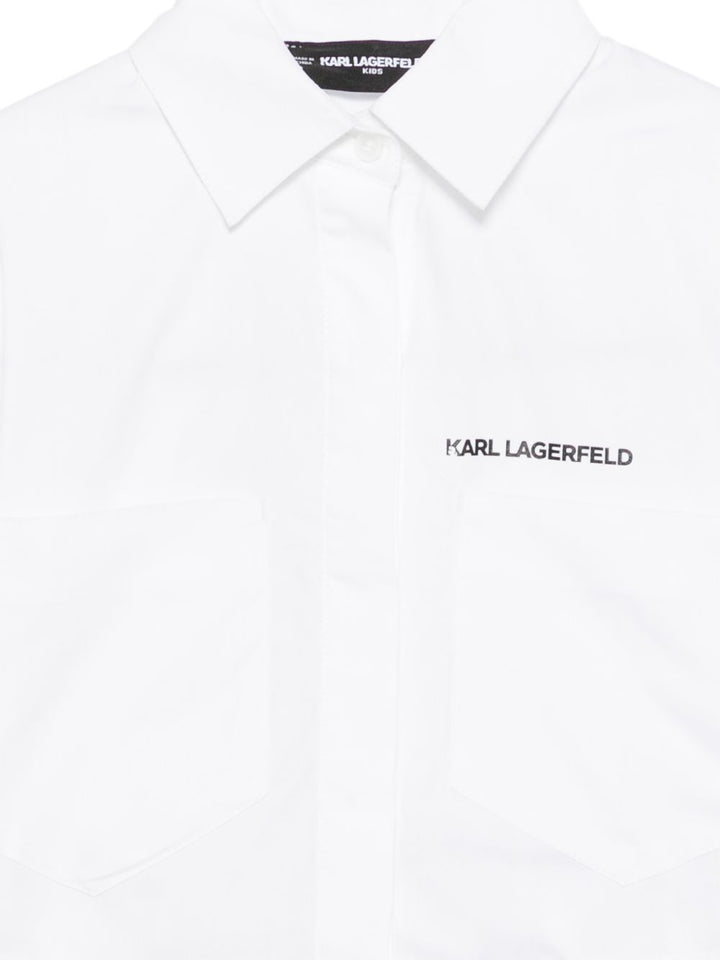 Camicia bianca per bambina Z31117 10P Karl Lagerfeld Kids 