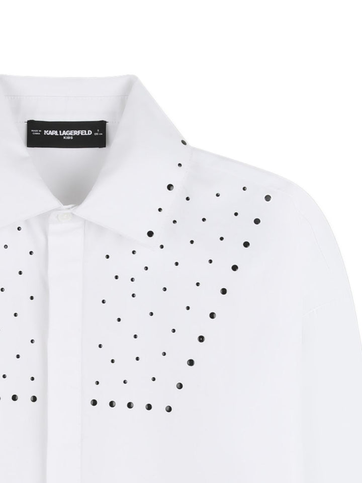 Abito bianco per bambina Z31141 10P Karl Lagerfeld Kids 