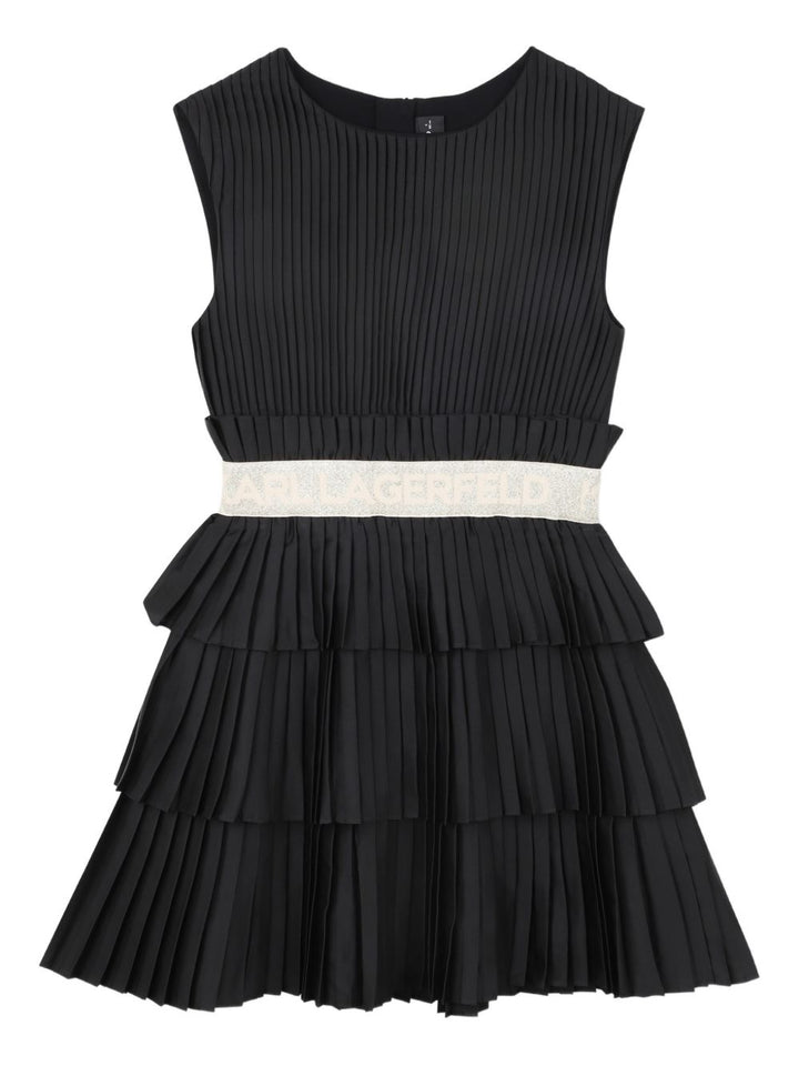 Abito nero per bambina Z31144 09B Karl Lagerfeld Kids 