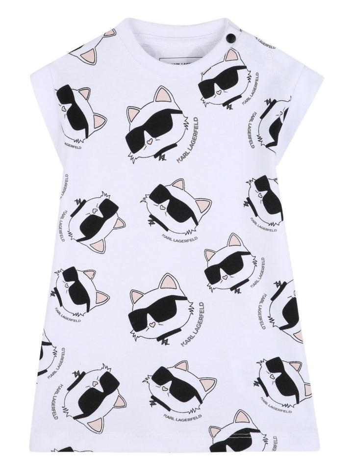 Abito bianco per neonata Z31260 10P Karl Lagerfeld Kids 